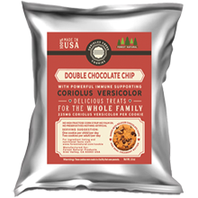 Coriolus Creek Double Mini Chocolate Chip Cookies Dietary Supplement With Immune Supporting Coriolus Versicolor Mushroom